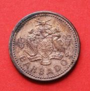 1  Cent  1992  r -     Barbados    Trójząb   