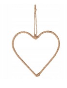 JUTOWA ZAWIESZKA OBRĘCZ SERCE 20 CM OBRĘCZ DO DEKORACJI 