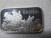 Happy Easter sztabka 1 Oz Ag 999  z 1995 roku