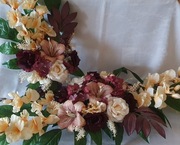 Zestaw stroik, wiązanka, kompozycja na cmentarz + bukiet do flakonu 309 