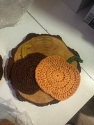 Bawełniane własnoręcznie szyte podkładki pod kawę/herbate