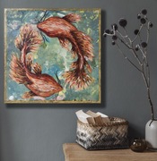 Obraz akrylowy 50x50 cm Karpie Koi