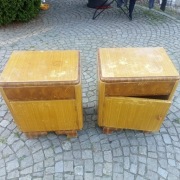 Szafki do Sypialni z lat 50. Drewno fornirowane.