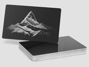 Wizytówki aluminiowe, laser, grawer