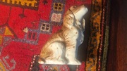 Pies  figurka porcelana, sygnowana
