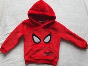 pluszowa bluza spiderman 110/116 h&m futerkowa avengers ciepła misiowa