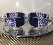 2 duże filiżanki w kwiaty Arcoroc France 500ml z okresu PRL