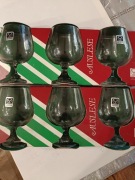 Krysztalowe koniakowki orginalne opakowanie lata 70 XX wieku 6 sztuk.