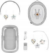 Lionelo Bella Set 2w1 Grey Concrete – leżaczek i bujaczek