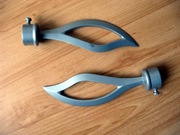 Końcówka zakończenie karnisz szary młotkowy ozdobn