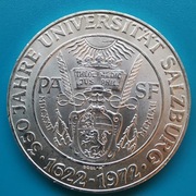 50 szylingów 1972 Austria 350-lecie Un. w Salzburgu  Srebro 0,900 waga 20 g