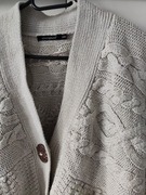 Atmosphere sweter błyszczący kardigan L 40 12 szary kość słoniowa 