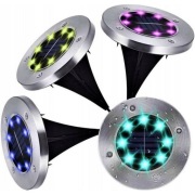 Lampa Solarna OGRODOWA LED Najazdowa Dysk KOLOR