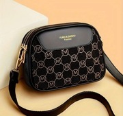 Nowa błyszcząca torebka damska, na ramię, regulowany pasek Trzy Przegródki 