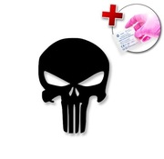 Naklejka PUNISHER CZASZKA SKULL MAXI - na samochód, lusterko, kask, szybę