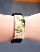 Bransoleta z naturalnego bursztynu bałtyckiego na rzemieniu