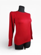 Sweter Warehouse 36 bordowy cienki elegancki casual