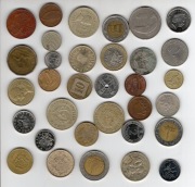 Monety obiegowe. Unikatowy zestaw: Kolekcja ŚWIAT. 33 monety. 29 krajów