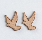 Gołąbki drewniane makrama 5 szt