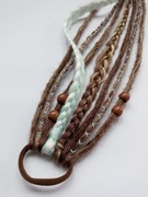 Dredy w gumce doczepy dredloki peruka warkoczyki zagęszczanie włosów treska