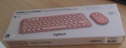 Klawiatura + mysz Logitech Pebble 2 Combo Rózowy