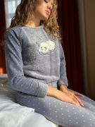 Piżama damska ciepła polarowa L dzień kobiet 