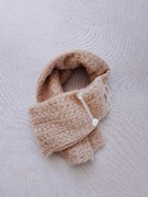 Beżowy ażurowy damski Szalik komin nowy