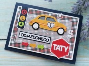 Kartka "Dla Odjazdowego TATY"#2, Dzień Ojca, handmade, A6