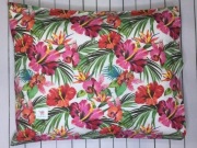 Poszewka bawełniana na poduszkę 50x60  kwiaty hawajskie 