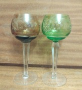 Dwa kryształowe kieliszki z PRL (remery)