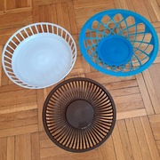 Kosz koszyk koszyki 3 sztuki z PRL na owoce pieczywo