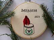 Haft ręczny. Prezent dla górnika sztygara BARBÓRKA