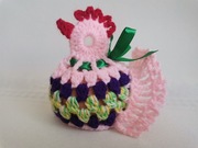 Ażurowa kurka szydełkowa - koszulka na jajko DUŻE 