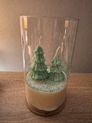 Świeczka sojowa choinka w szkle ozdobna 700 ml