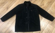 Kurtka męska skórzana zamsz czarna r. XL/2XL 70zł