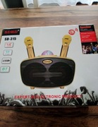 Zestaw karaoke, przenośny głośnik, dwa mikrofony, Bluetooth 