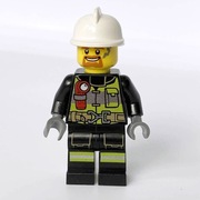 Minifigurka LEGO City Strażak z białym kaskiem