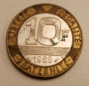 Moneta 10 Franków Francja 1980 rok n65