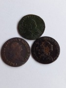 Grosz August III i 2 szt Grosz Fryderyk Wilhelm III