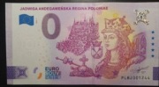 Banknot 0 euro Królowa Polski Jadwiga Andegaweńska Unc