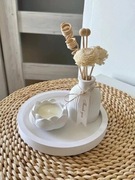 Zestaw Prezentowy z Gipsu Ceramicznego – Biały | Wosk Sojowy