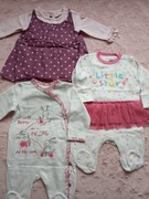 Pajacyki dla dziewczynki, r. 62 Zestaw 3 sztuk