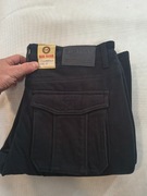 Bojówki czarne Big Man ocieplane polarem 37 pas 94-96 cm