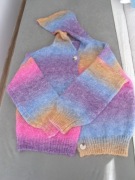 sweter z kapturem wiosenny luźny krój XL-XXL miękki i puszysty jak kurtka