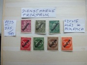 7szt. znaczki Mi D75 przedruk DIENST Niemcy 1923r. CYFRY Rzesza czyste *