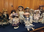 Zestaw 10 lalek porcelanowych