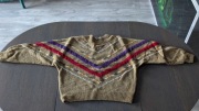 Sweter robiony na drutach handmade