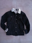 Parisian ciepła, damska, jeansowa, czarna kurtka rozm.36