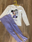 Komplet bluzka i legginsy prążek fiolet 