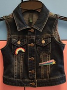 Śliczna jeansowa kamizelka BENETTON 100/3-4 lata